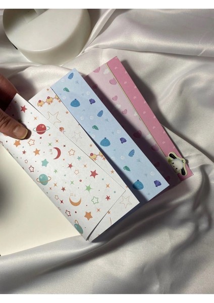 Luxury Sanrıo Karakterli Kuromi Sticker Defter Seti Renkli Kağıtlar Planlayıcı ve Kawaii Çıkartmaları 1 Adet