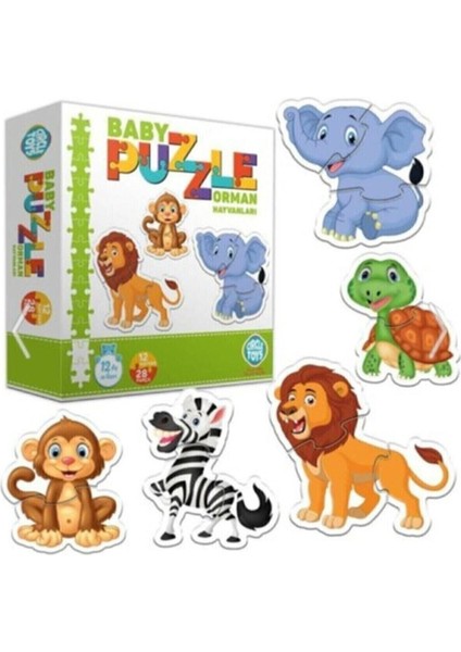 Luxury Baby Puzzle Orman Hayvanları Eşleştirme Oyunu 12 Hayvan 28 Parça Circle Toys 1 Adet fiyatları
