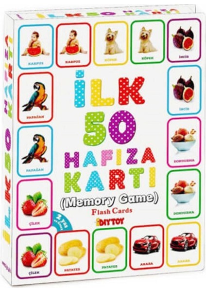 Luxury Ilk 50 Hafıza Kartı Memory Game Flash Cards 1 Adet