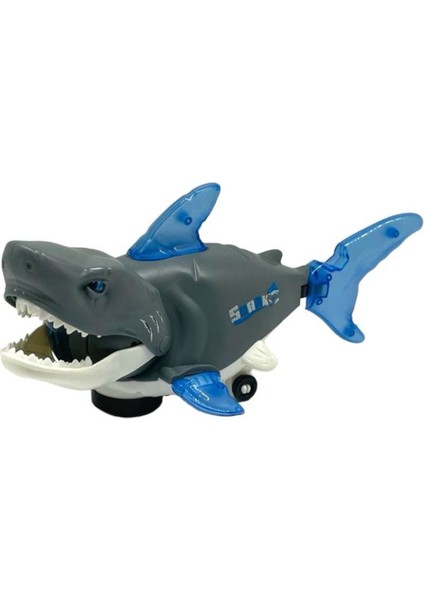 Luxury Sesli Işıklı Çarp Dön Şarkı Söyleyen Köpek Balığı Shark 27CM Gri 1 Adet