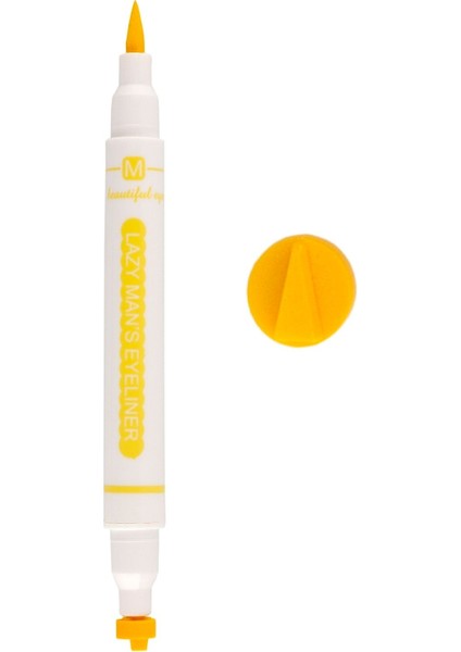 Luxury Renkli Çift Trafalı Eyeliner Sarı Üçgen 05 1 Adet