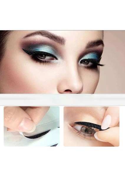Luxury Kendinden Yapışkanlı Sticker Glitter Eyeliner 5 Çift 1 Adet