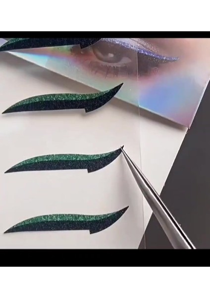 Luxury Kendinden Yapışkanlı Sticker Glitter Eyeliner 5 Çift 1 Adet