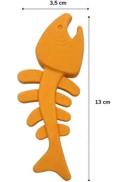 Balık Kemiği Iskelet Şekilli Renkli Plastik Kedi Oyuncağı