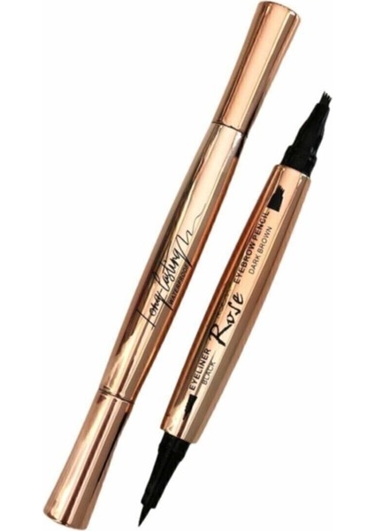 Çift Taraflı Kalıcı Kaş Kalemi & Kalem Eyeliner 1 Adet modelleri