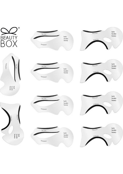Luxury Kolay Eyeliner Cat Eye Makeup Smokey Eyes Makyajı Şablon Kart Kalıp Stencil Sağ Sol 10 Parça Set 1 Adet