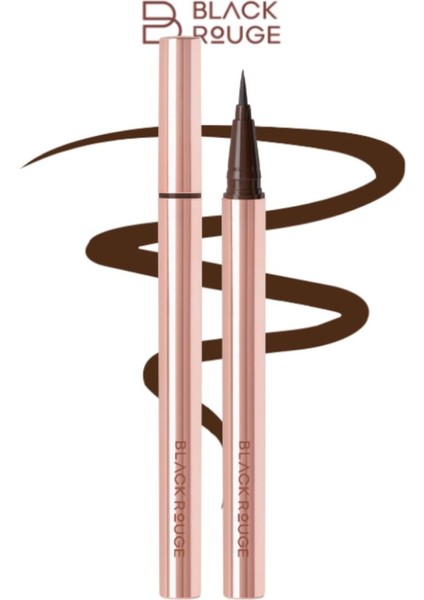 Luxury Suya Dayanıklı Kadife Uçlu Eyeliner Power Proff Pen Liner Kahverengi 1 Adet
