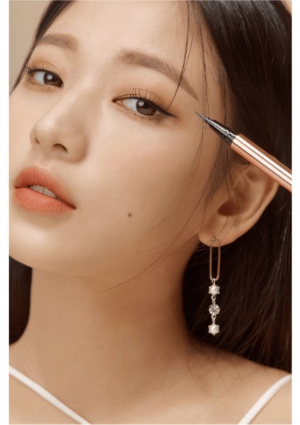 Luxury Suya Dayanıklı Kadife Uçlu Eyeliner Power Proff Pen Liner Kahverengi 1 Adet