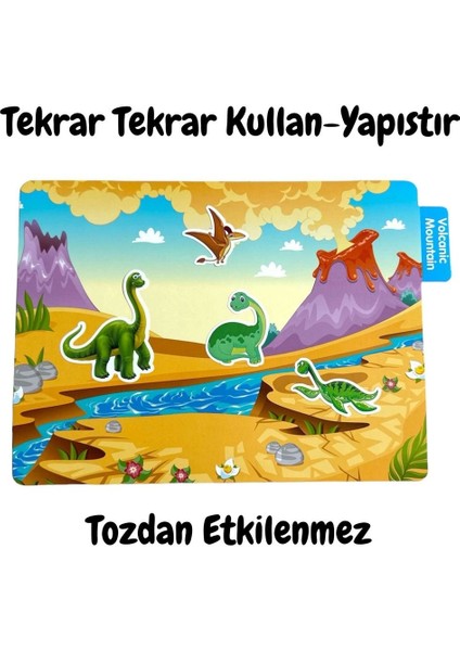 Luxury Tekrar Tekrar Kullanılabilen Stıcker Dınosaur World LS-303 1 Adet