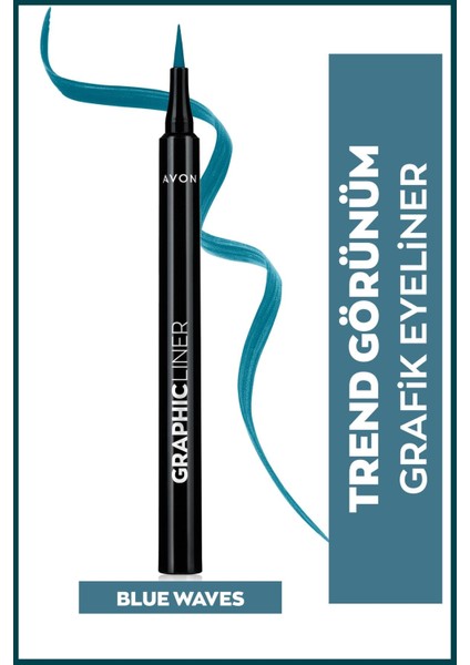 Graphic Liner Keskin Uçlu Likit Eyeliner Blue Waves 1 Adet