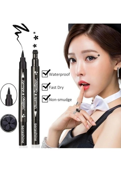 Luxury Çift Taraflı Çiçek Desenli Kalem Eyeliner 1 Adet