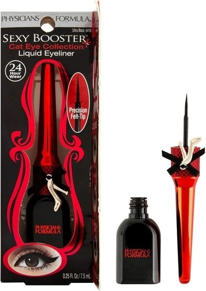 Luxury Sexy Booster Cat Eye Liquid Ultra Black Eyeliner - Kedi Gözü Likit Ultra Siyah 1 Adet