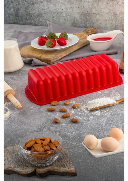 Luxury Silikon Kırmızı Baton Kek Kalıbı Dubai Çikolatası Kalıbı 1 Adet