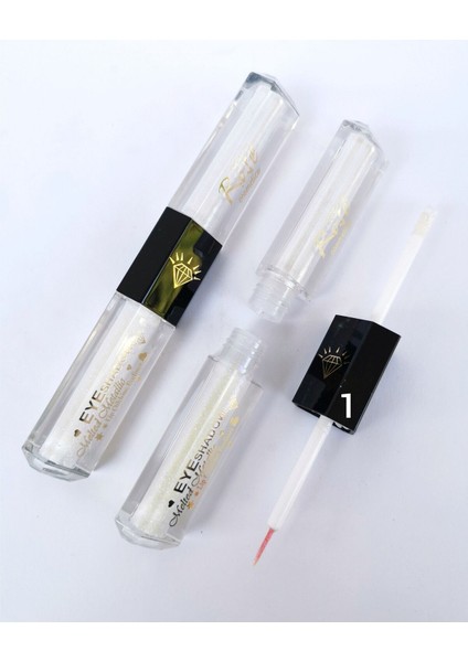 Çift Taraflı Simli Likit Far Simli Eyeliner Eyeshadow Melted Metallic Lip Oilshine Eyeliner 1 Adet