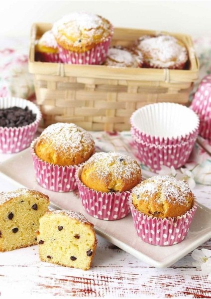 Luxury 200 Adet Desenli Renkli Muffin Cupcake Kalıbı Kapsülü 1 Adet