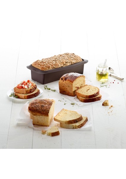 Luxury Kahverengi Silikon Ekmek Kalıbı - 28CM 1 Adet