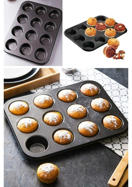 Luxury Muffin Kek Kalıbı 12 Li 1 Adet
