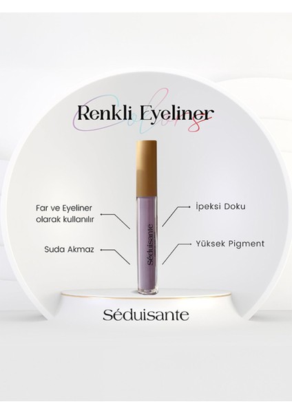 Luxury Lila Renkli Eyeliner ve Far 1 Adet