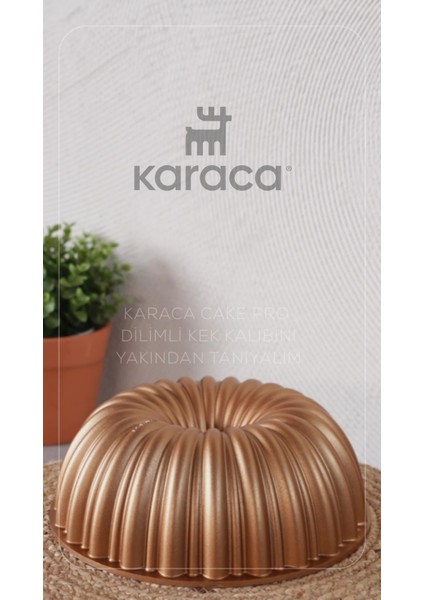 Luxury 1 Parça Cake Pro Dilimli Rosegold Döküm Kek Kalıbı Pembe Standart Döküm 1 Adet