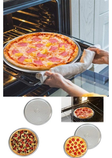 Luxury 36CM Pizza ve Lahmacun Tepsisi | Delikli Pizza ve Lahmacun Tepsisi Lahmacun Pide Tepsisi 1 Adet