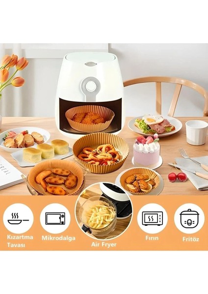 Luxury Airfryer Fritöz Pişirme Kağıdı - Airfryer Liners Hava Fritözü-Xiaomi-Philips Yağsız Tefal-Kumtel-Mı 1 Adet