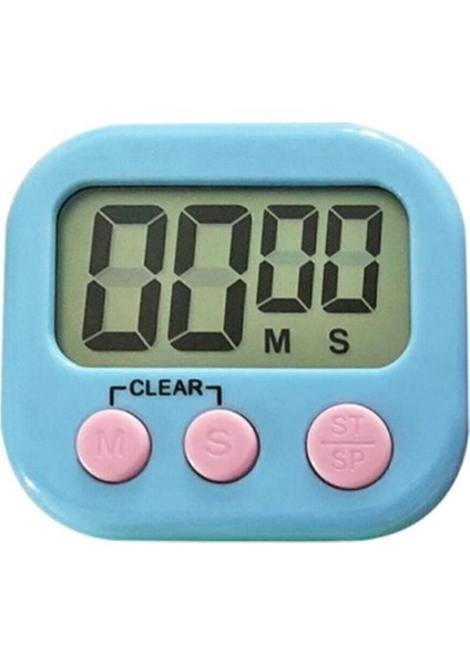 Luxury Mavi Renk Dijital Ekranlı Alarmlı Mıknatıslı Mutfak Zamanlayıcı Fırın Timer 1 Adet