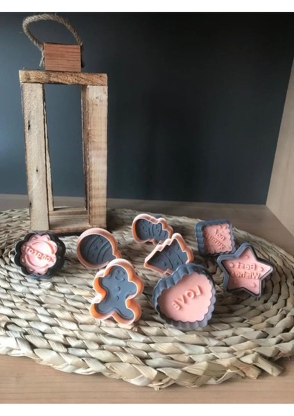 Luxury 8 Adet Basmalı Kopat Kurabiye Kalıbı Seti Gingerbreadman Çam Ağacı Yılbaşı Özel Kurabiye 1 Adet