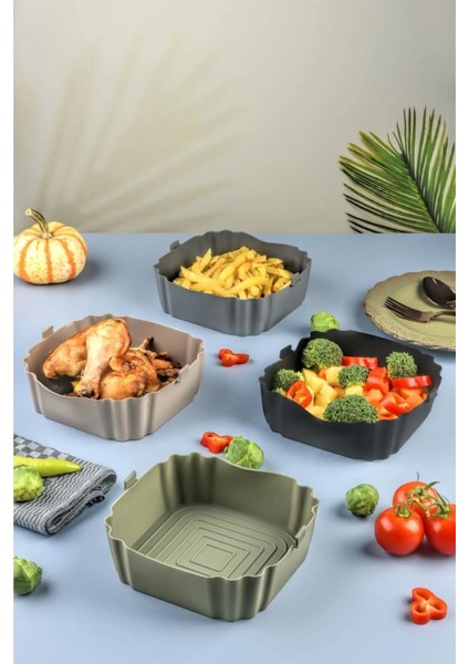 Luxury Airfryer Silikon Pişirme Kabı Tüm Airfryer'lere Uyumlu 1 Adet fiyatları