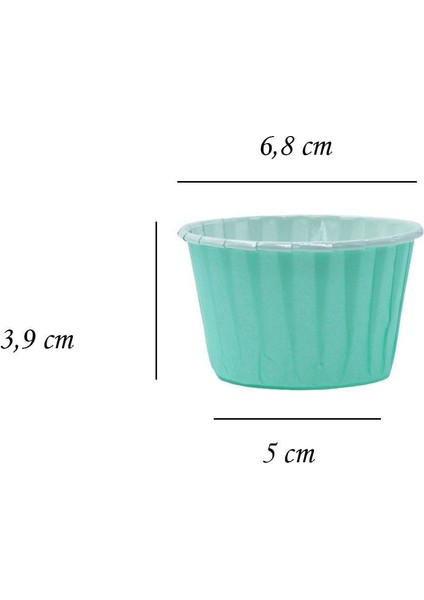 Luxury Muffin Kek Kalıbı Pastel Renkler 25 Adet 50X39 1 Adet