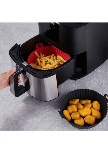 Luxury Airfryer Silikon Pişirme Kabı Siyah 1 Adet