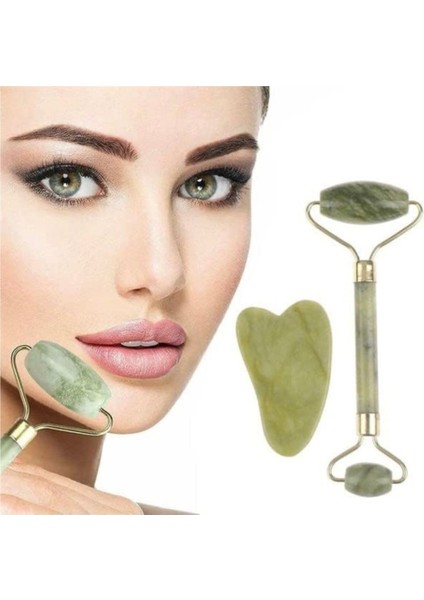 Luxury %100 Doğal Taş Masaj Aleti ve Kalp Gua Sha Yüz Bakım Taşı 1 Adet modelleri