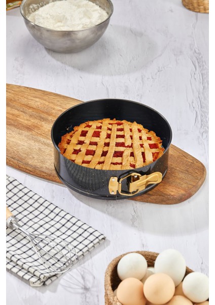 Luxury Kelepçeli Çelik Kek Kalıbı 20 cm 1 Adet