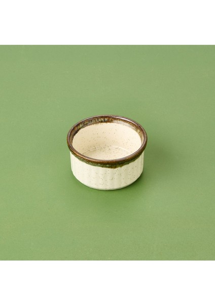 Luxury Ipek Porselen Sufle Kabı - Yeşil - 9 cm 1 Adet