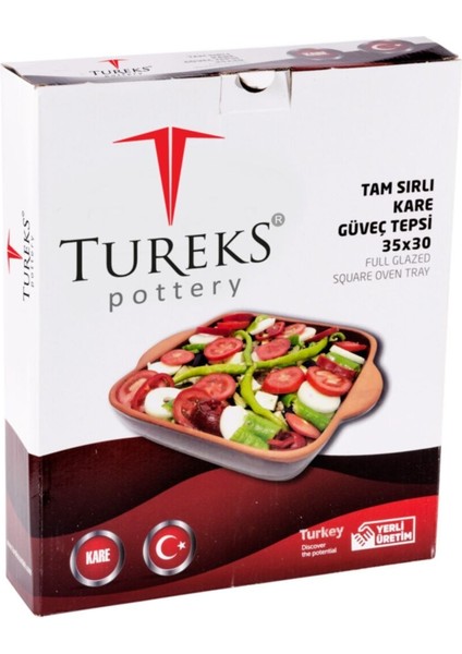 Luxury Toprak Kare Fırın Tepsi 25X23 1 Adet