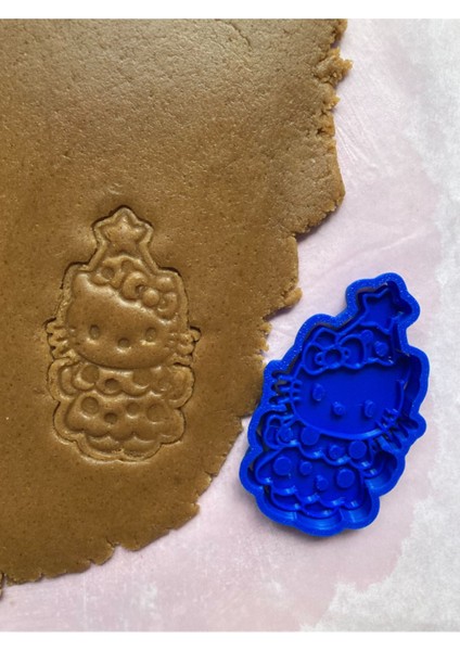 Luxury Hello Kitty ve Kurşun Asker Yılbaşı Kurabiye Kalıbı ve Damga Seti 1 Adet