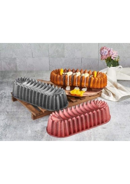 Luxury Beyaz Granit Everest Döküm Kek Kalıbı 35 cm 1 Adet