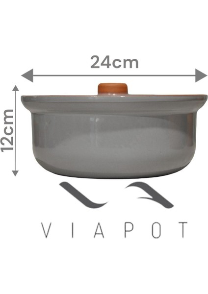 Luxury Güveç Orta 2500ML Tam Sırlı Çömlek 24X12CM 1 Adet