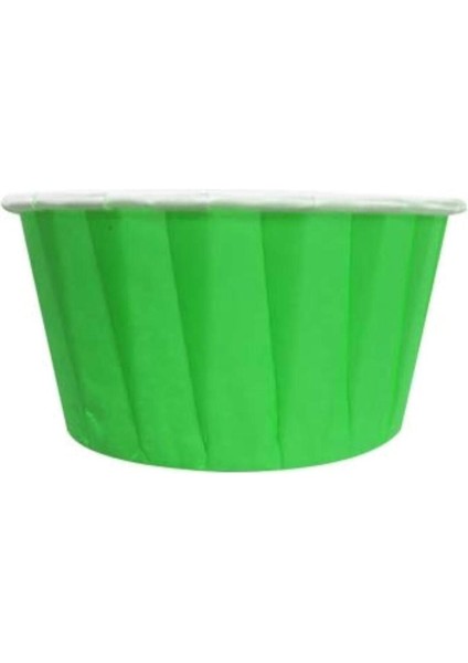 Luxury Muffin Kağıt Karton Yeşil Cupcake Kek Kalıbı Kapsülü Kabı - 50 Adetlik 3 Paket 1 Adet