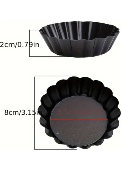 Luxury (5ADET)ÇIKARILABILIR Taban Mini Tart Kalıbı Yapışmaz Cupcake Muffin Kalıbı Turta, Peynirli Kek,tatlı 1 Adet