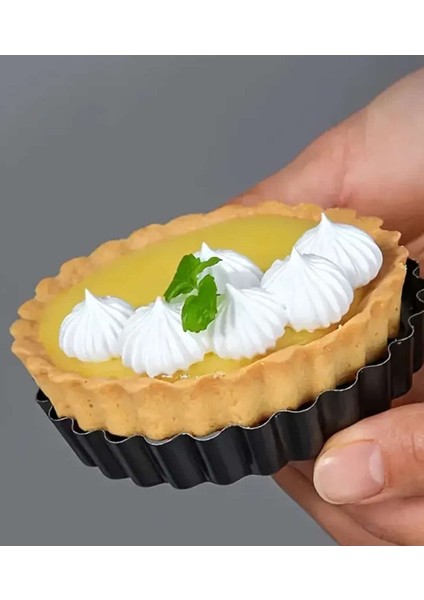 Luxury (5ADET)ÇIKARILABILIR Taban Mini Tart Kalıbı Yapışmaz Cupcake Muffin Kalıbı Turta, Peynirli Kek,tatlı 1 Adet