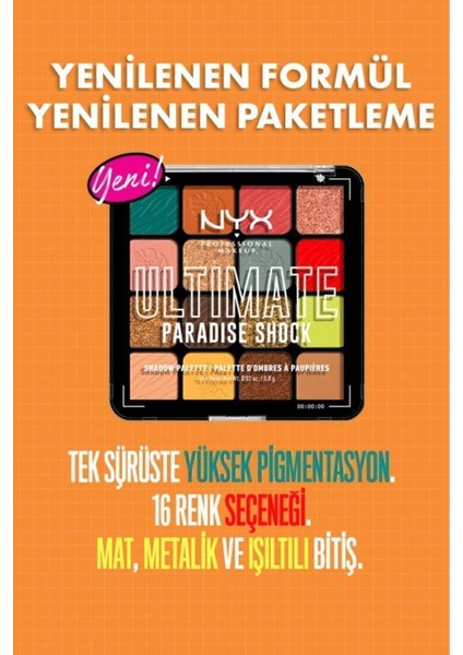 Luxury Ultimate Shadow Palette - Paradise Shock Göz Farı Paleti 1 Adet
