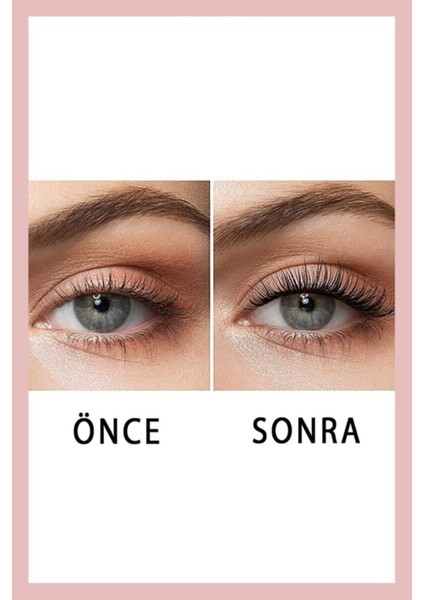 Luxury Sky High Maskara Pembe & Simli Siyah Kalem Eyeliner Seti Waterproof 1 Adet