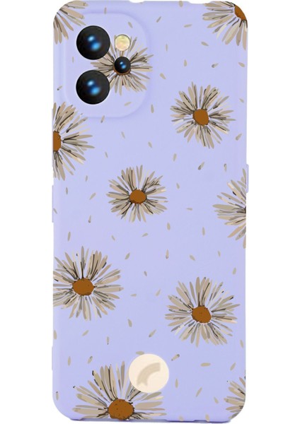 Luxury S19 Max Pro Baskılı ve Kamera Korumalı Lila Renk Silikon Kılıf 1 Adet