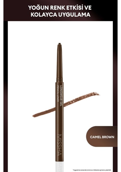 Luxury Pürüzsüz Uygulama Sunan Jel Dokuda Kalem Eyeliner Longwear Gel Pencil Liner (Camel Brown) 1 Adet
