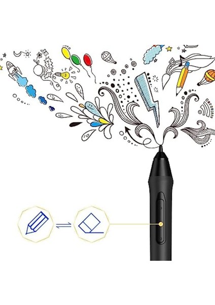 Luxury P05 Pilsiz Grafik Tablet Kalem- 8 Yedek Uç ve Kalem Tutucu 1 Adet