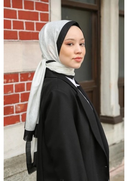 Hint Ipek Lux Original Monogram Şal (Tesettür Giyim, Geometrik, Pamuklu, Hafif, Rahat, Şık, Yüksek Kalite, Uygun)