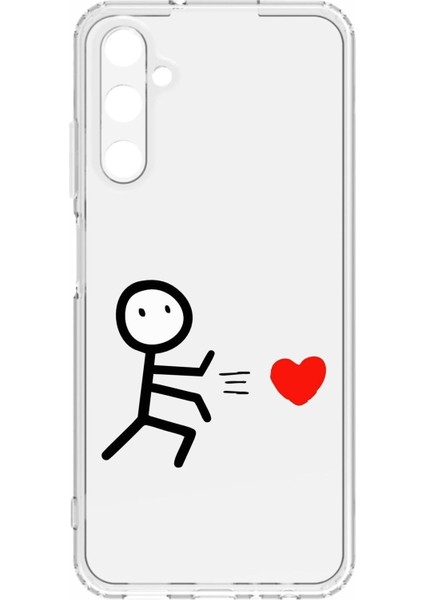 Luxury Galaxy A15 Uyumlu Kamera Korumalı ve Tasarımlı Şeffaf Renk Silikon Kılıf 1 Adet