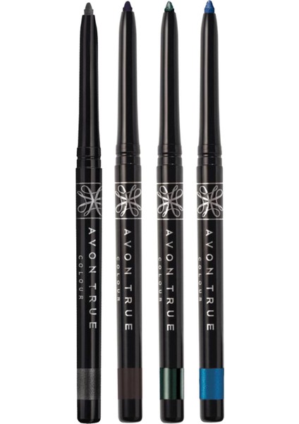Luxury True Black Ice, Brown Sugar, Emerald Glow ve Twilight Sparkle Pırıltılı Göz Kalemi Paketi 1 Adet