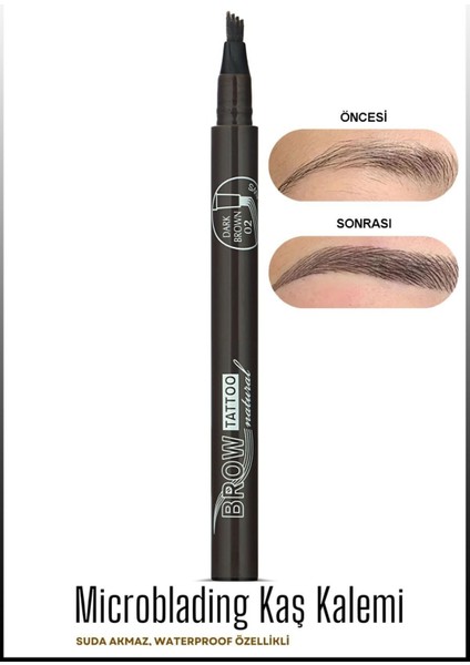 Luxury Natural Kaş Dövme Kalemi Long Lastıng&waterproof No:02 1 Adet