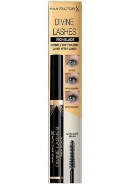 Luxury Siyah Maskara Divine Lashes Mascara 001 Rich Black 1 Adet